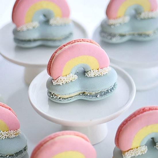 3D Rainbow & Cloud Macaron Set