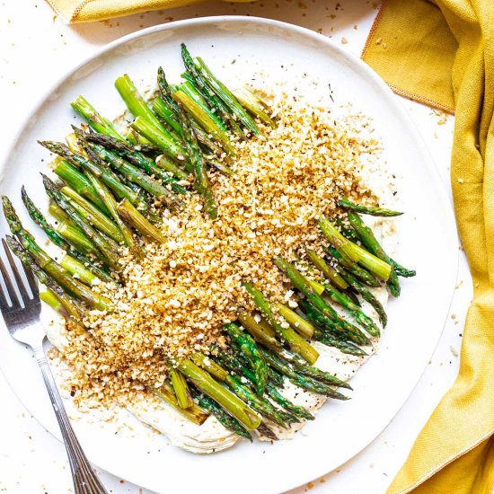 Asparagus w/ Ricotta & Bread Crumbs