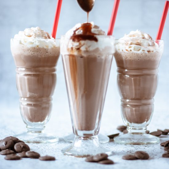 Boozy frozen hot chocolate