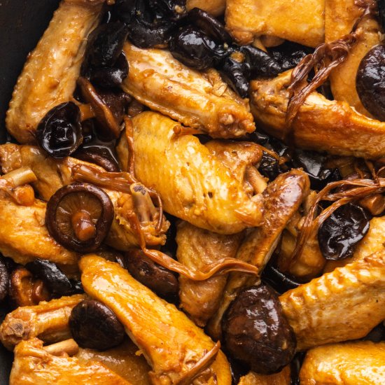 Braised Chicken with Mushrooms