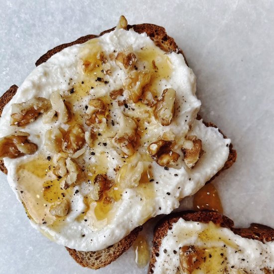 Whipped Ricotta Honey Toast