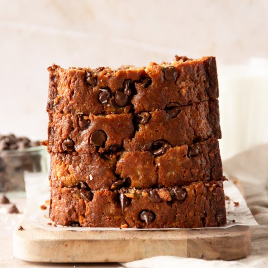 Coconut Chocolate Chip Banana Bread