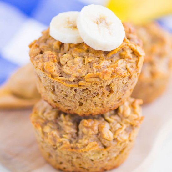 Peanut Butter Banana Oatmeal Cups