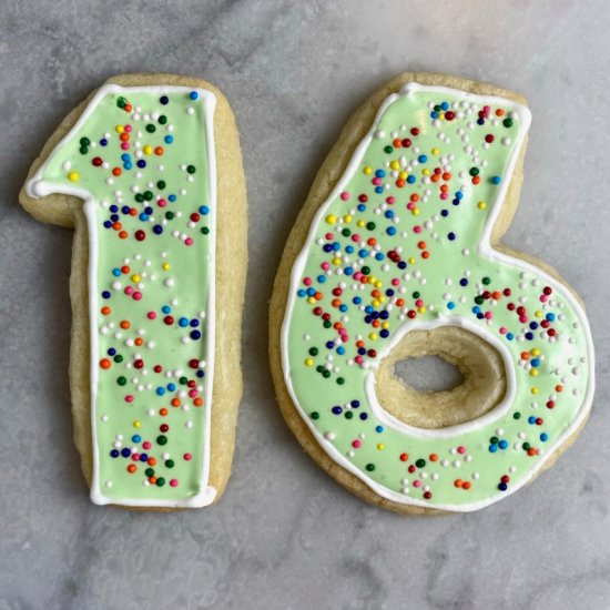 Birthday “Number” Cookies