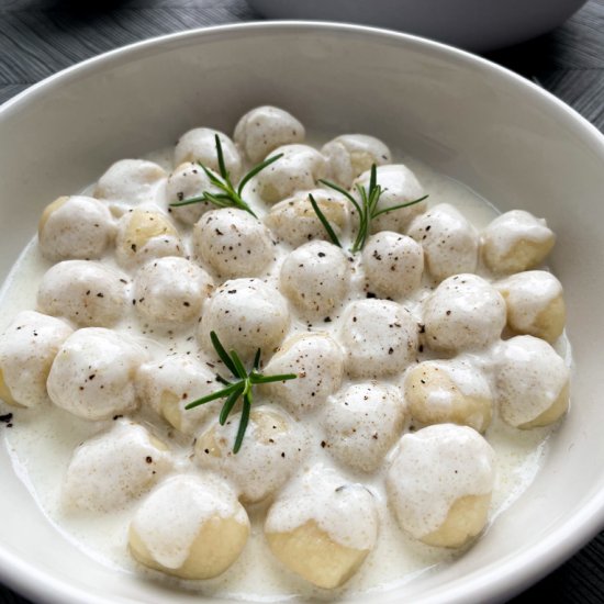 Cauliflower gnocchi with rosemary