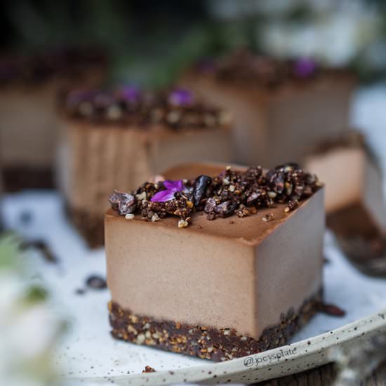 Raw vegan nutella cakes