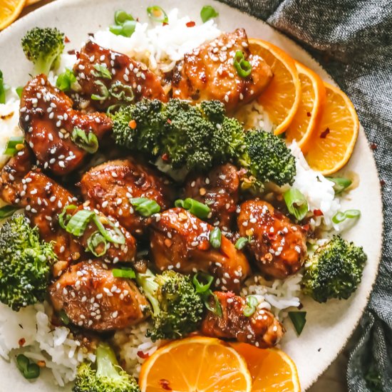 Healthy Orange Sesame Chicken