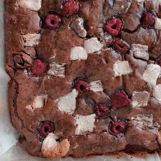 Raspberry & Halva Brownies