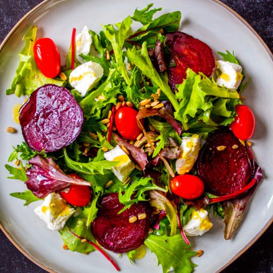 Roasted Beet and Goat Cheese Salad