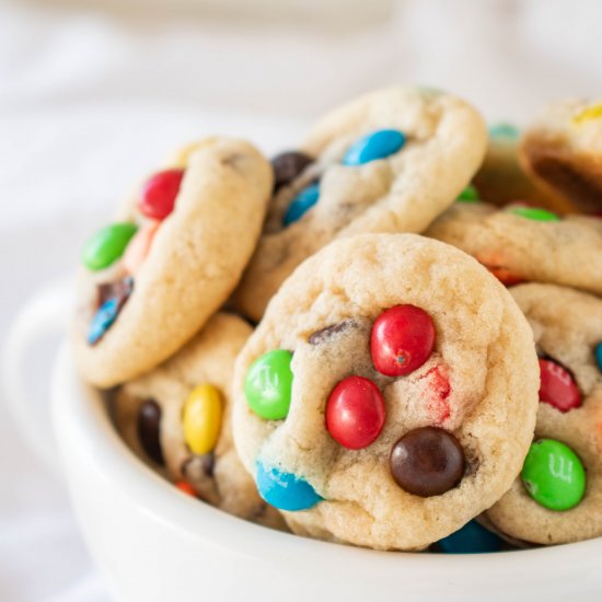 Bite Sized M&M Cookies