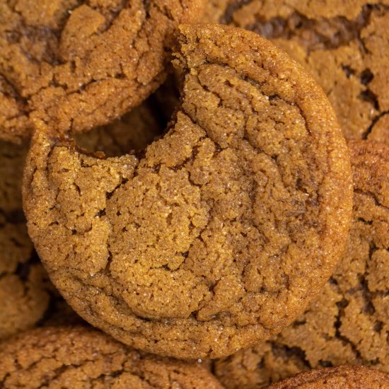 Soft ginger molasses cookies