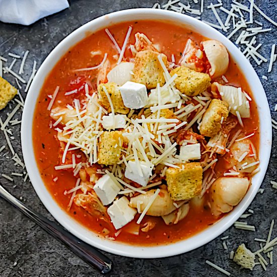 Slow Cooker Chicken Parm Soup