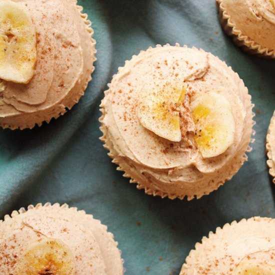 Peanut Butter and Banana Cupcakes