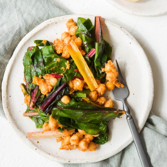 Spanish Silverbeet with Chickpeas