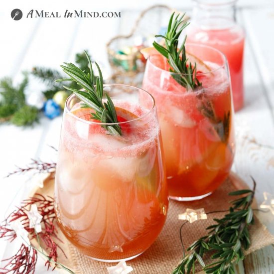 Rosemary-Grapefruit Paloma Mocktail