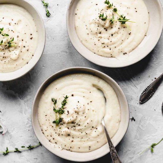 Creamy Vegan Cauliflower Soup