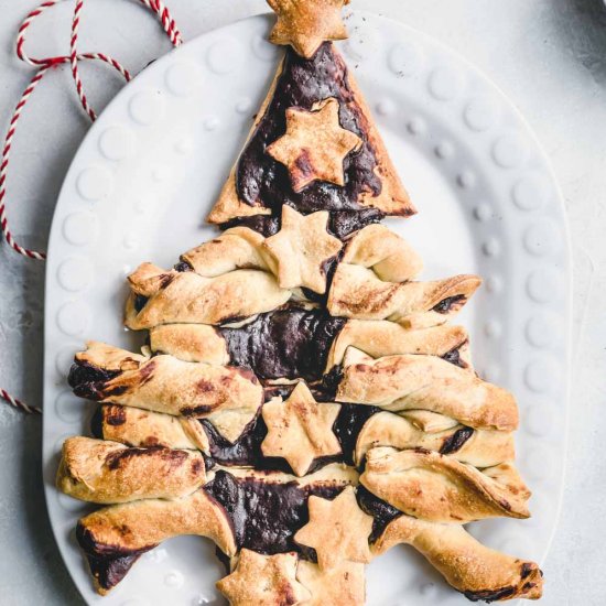 Vegan Puff Pastry Christmas Tree