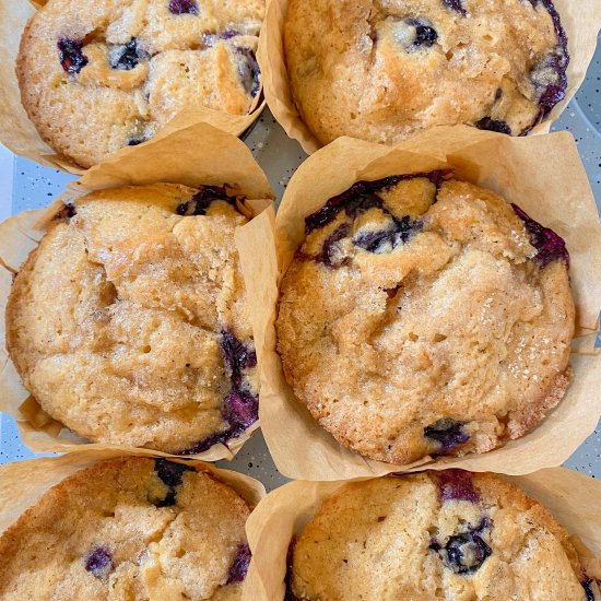 Flaky Streusel Blueberry Muffins