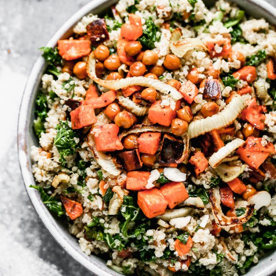 Warm Quinoa and Kale Salad