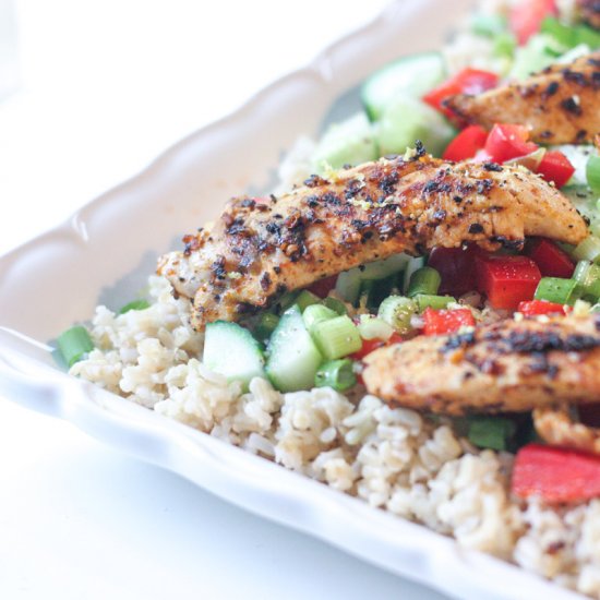 Spiced Chicken Salad w/Brown Rice