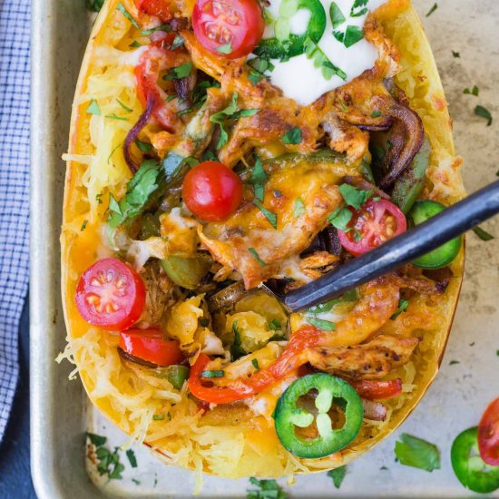 Chicken Fajita Spaghetti Squash