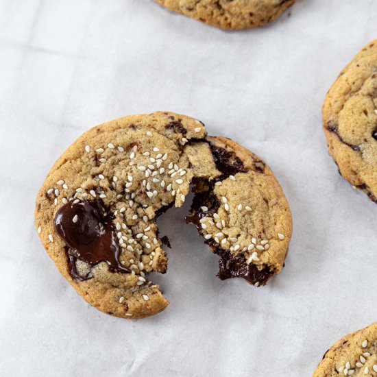 Tahini Chocolate Chunk Cookies