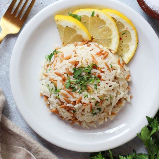 TURKISH RICE PILAF WITH ORZO RECIPE