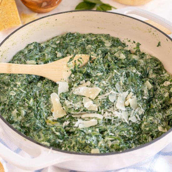 Creamed Spinach (Lightened Up)