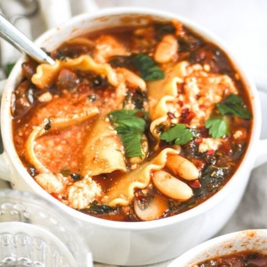 Vegan Lasagna Soup