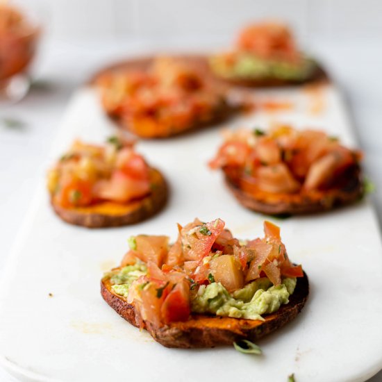 Vegan Bruschetta with Yam Toast