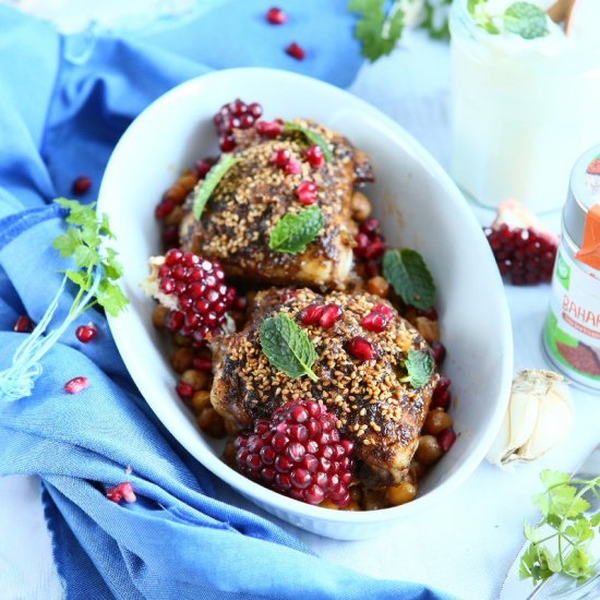 Baharat Chicken with Chickpeas