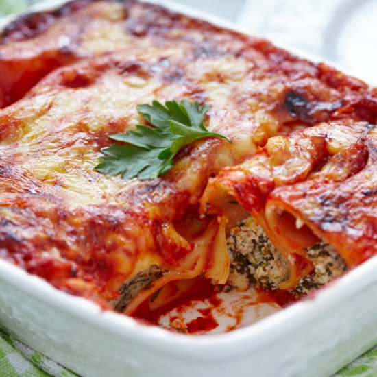 Ricotta And Spinach Cannelloni