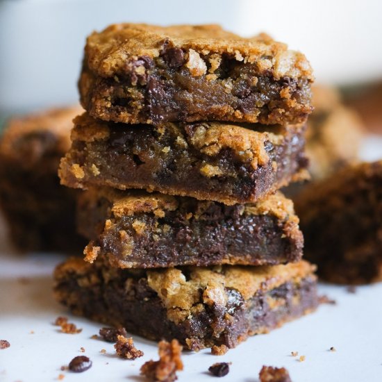 Salted Caramel Chocolate Blondies