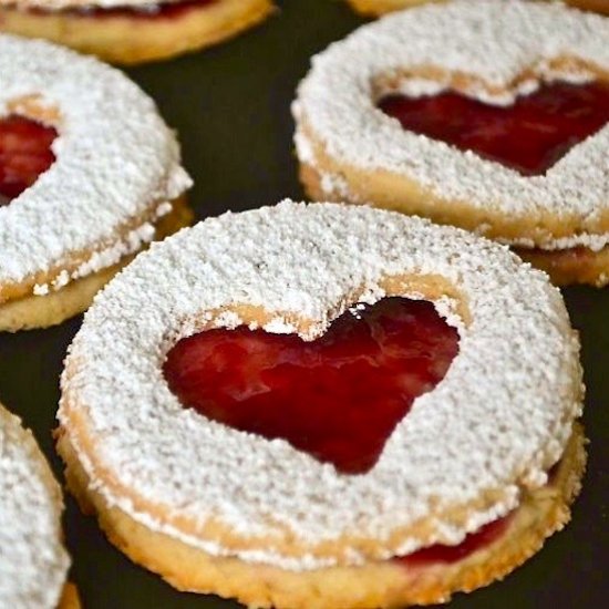 Raspberry Oatmeal Hearts