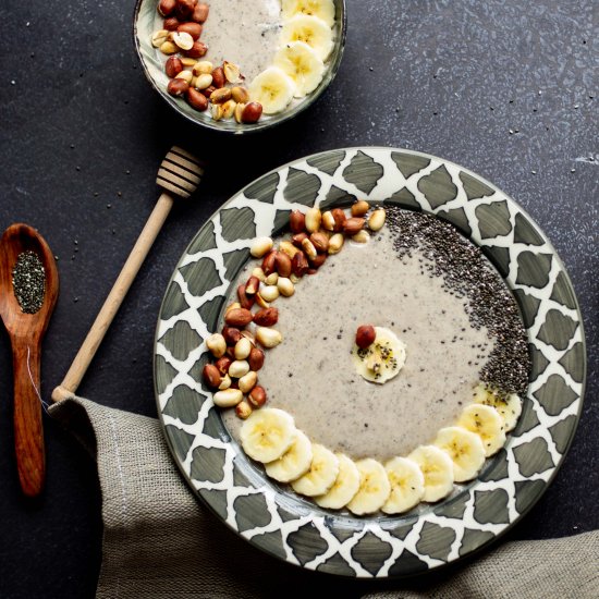 Banana Peanut Butter Smoothie Bowl