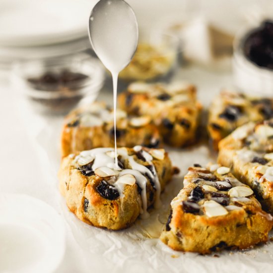 Chocolate Cherry Almond Scones (Veg