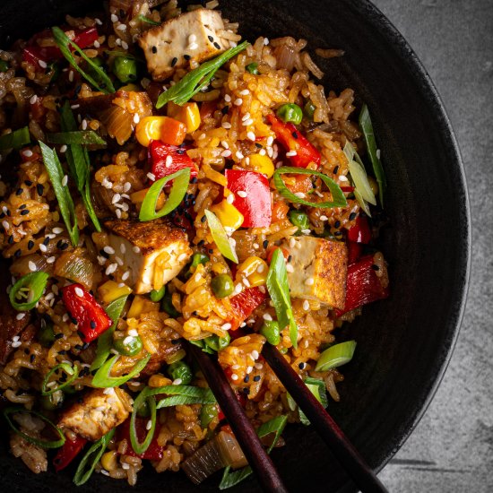 Fried Rice with Smoked Tofu