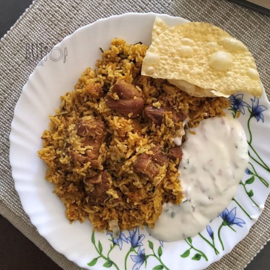 Tamilnadu Style Mutton Biryani