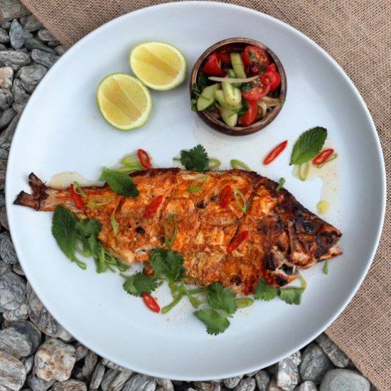 TANDOORI BARBEQUED WHOLE FISH