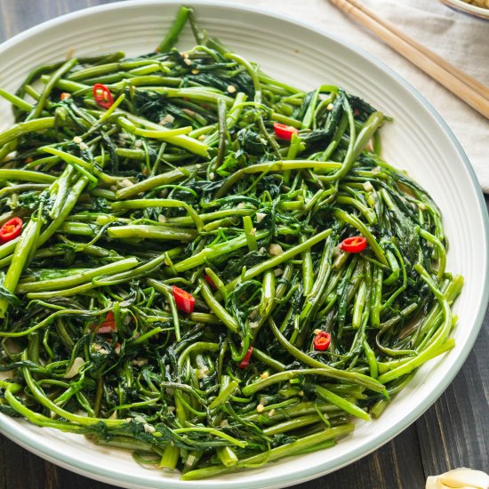 Water Spinach with Shrimp Paste