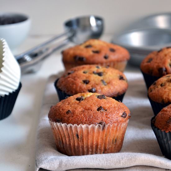 Kefir chocolate chips muffins