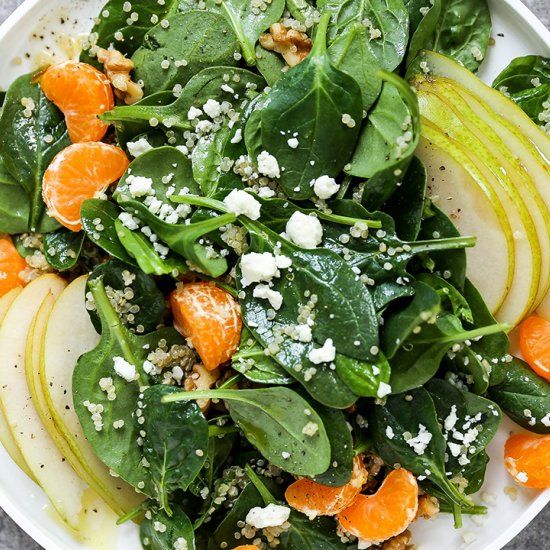 Spinach and Quinoa Salad with Pears