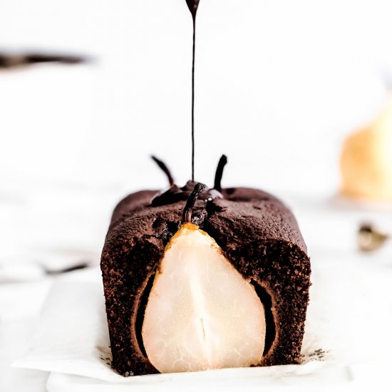 Chocolate pear cake