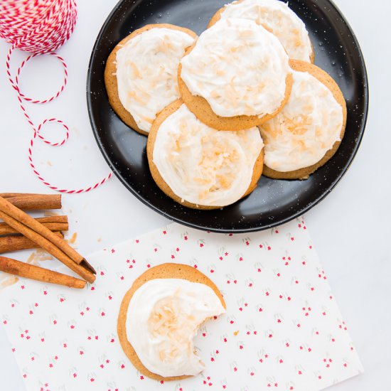 Coquito Cookies w/Coquito Frosting