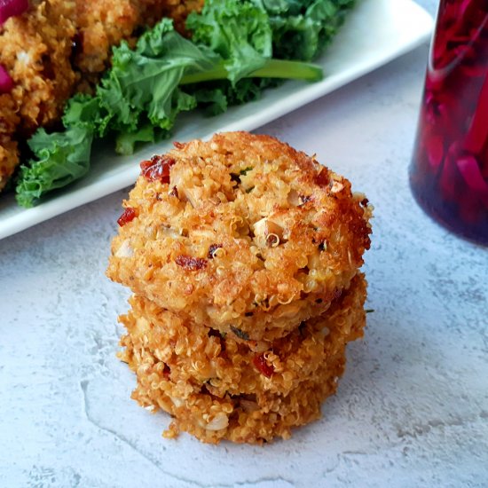 Vegan quinoa patties