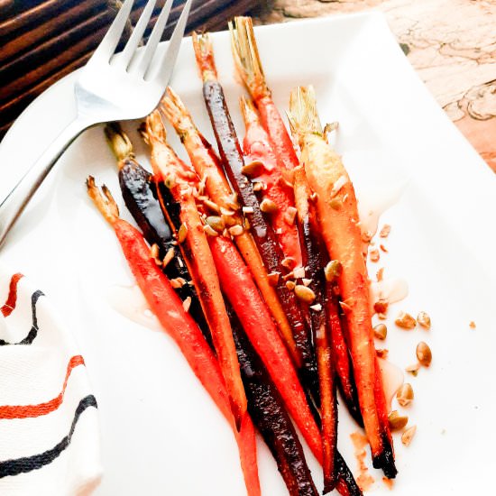 Roasted Spiced Carrots with Pepitas