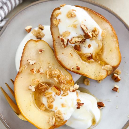 Honey Vanilla Baked Pears