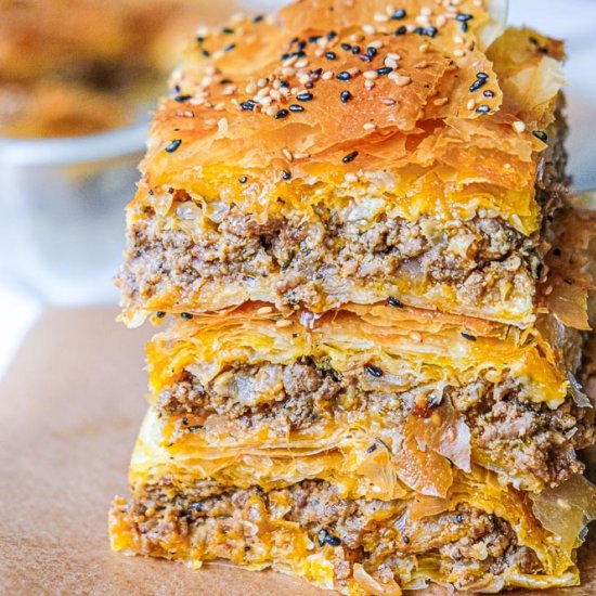 Romanian Meat Pie with Phyllo