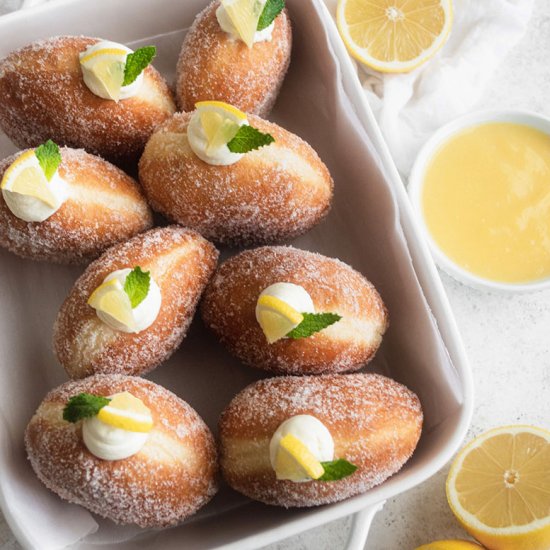 Lemon Cream Doughnuts