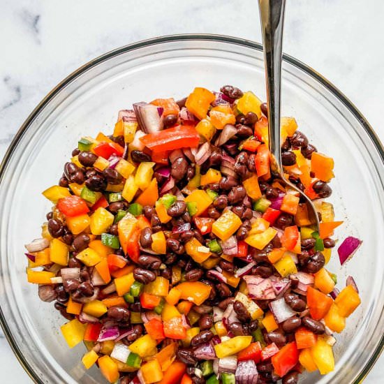 Black Bean & Bell Pepper Salad